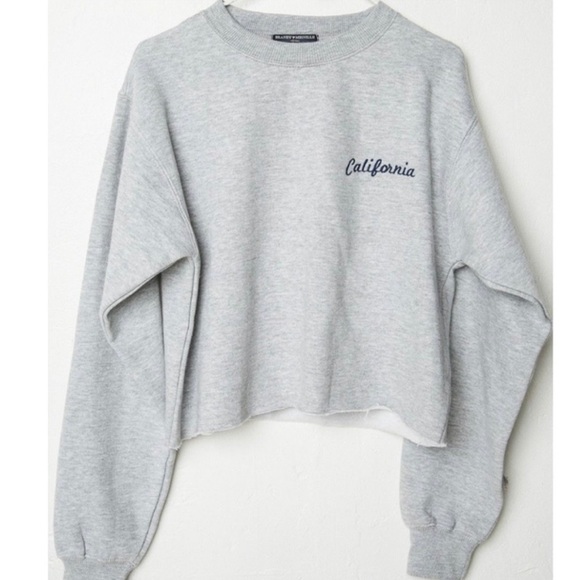 Brandy Melville Tops - BRANDY MELVILLE CALIFORNIA CROPPED CREWNECK